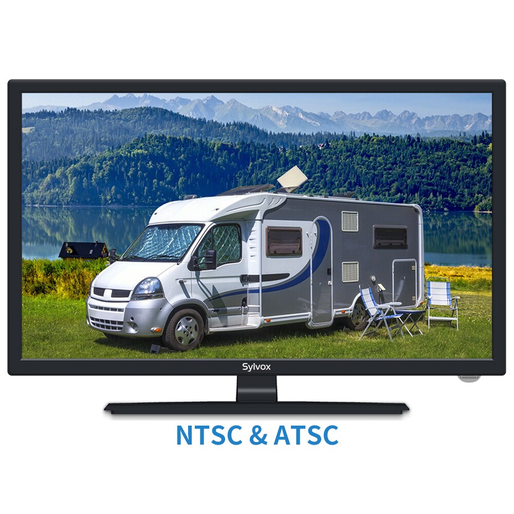 SYLVOX 27&#39;&#39; 12/24V TV with DVD Player and FM Radio 1080P HD LED Portable RV Television for Car Truck Camping Caravan Kitchen