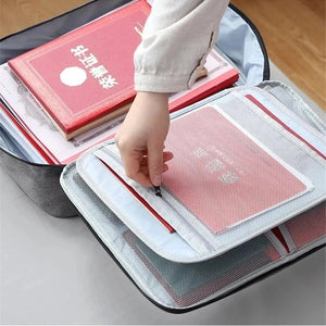 Document Bag Large Capacity Travel Passport Wallet Card Organizer Men&#39;s Business Waterproof Storage Pack Home Accessories Item