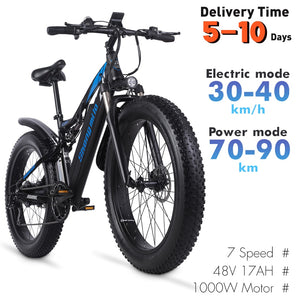 Shengmilo MX03 Elektrische Bike 1000W Herren Mountainbike Schnee Bike Elektro Fahrrad Ebike 48V Elektrische Fahrrad 4,0 Fett rei