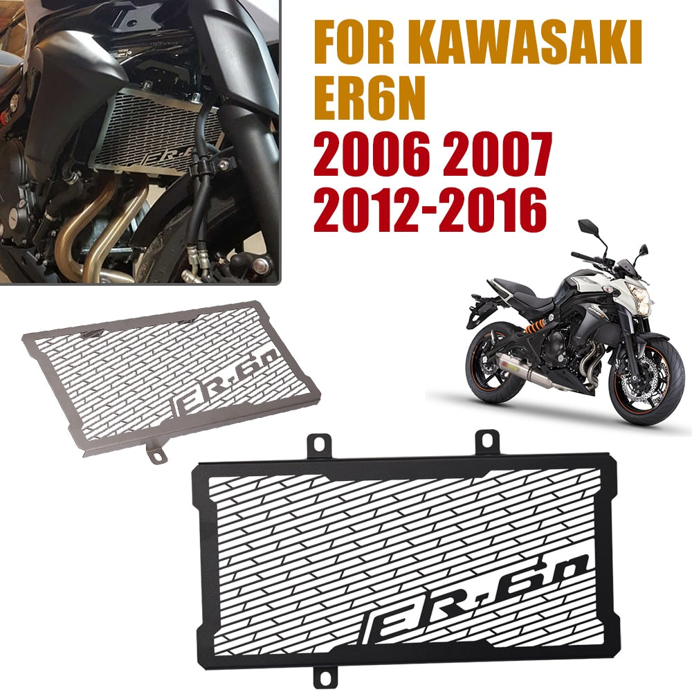 Motorcycle Radiator Grille Guard Protector Grill Protection Cover For Kawasaki ER-6N ER6N 2006 2007 2012 - 2016 Cooler Cap Parts