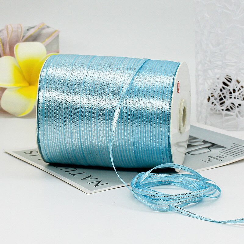 800Meters/Roll 3mm Width Polyester Ribbon Chrismas Wedding Home Decoration Gift Wrap Ribbons Handmade Tie balloon rope ribbon