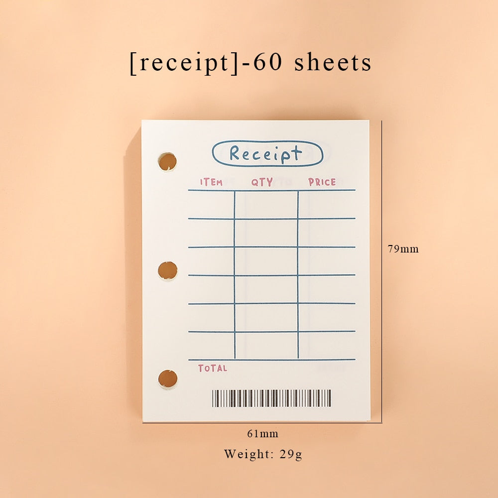 JIANWU Creative Cute Transparent 3 ring Mini Loose-leaf Hand Book Student Portable Notebook ring binder Kawaii School Supplies
