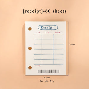 JIANWU Creative Cute Transparent 3 ring Mini Loose-leaf Hand Book Student Portable Notebook ring binder Kawaii School Supplies