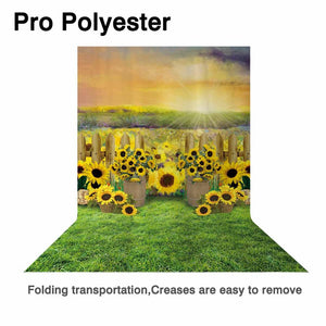 Allenjoy sunflower Photography Backdrop Newborn Child fence Smash cake Baby Shower summer background Photo studio photobooth