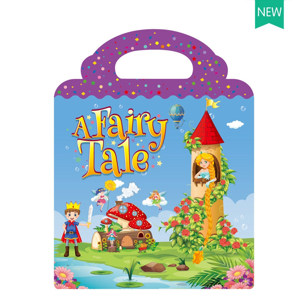 Children's Reusable Stickers Books Kawaii Stationery Stickers for Kids Early Education Cartoon Cute Stickers for Children Gift
