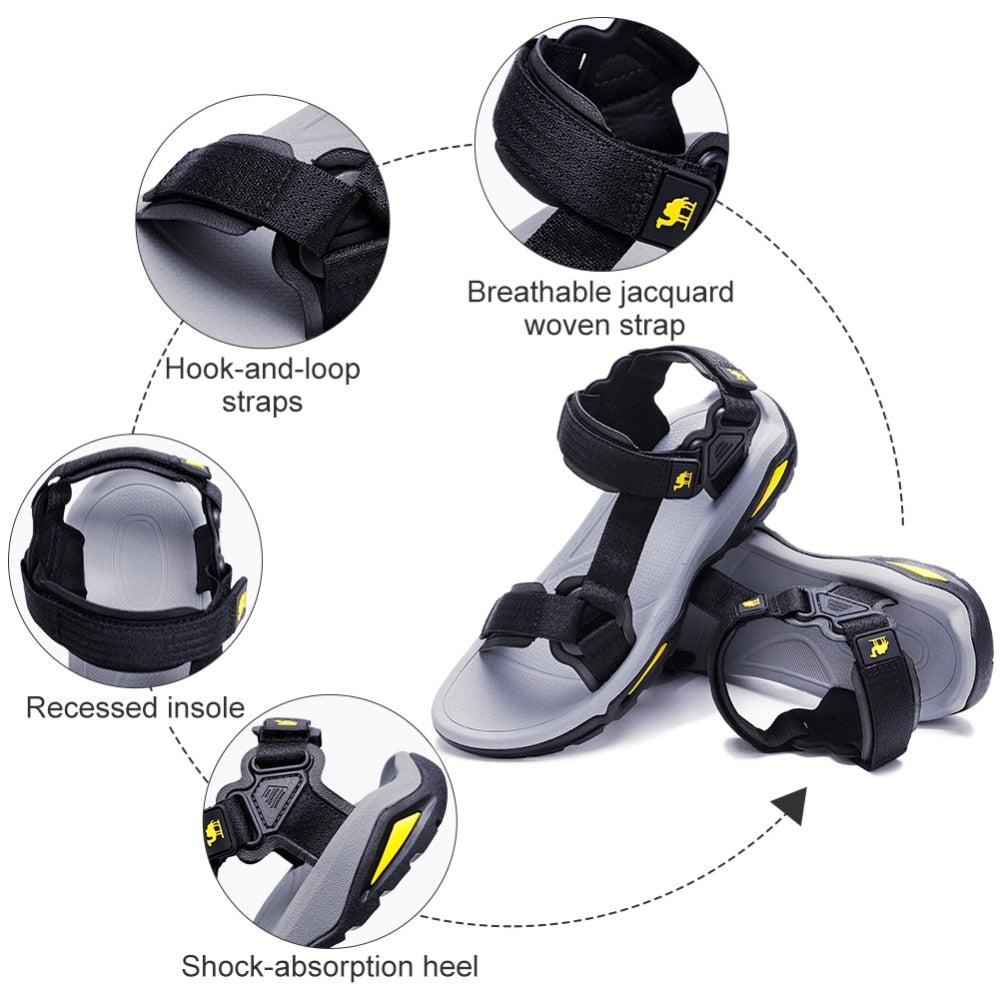 Goldencamel Men&#39;s Sandals for Men Strap Men Shoes Hiking Walking Beach Slippers Outdoor Summer Casual Sandals Summer 2022 슬리퍼