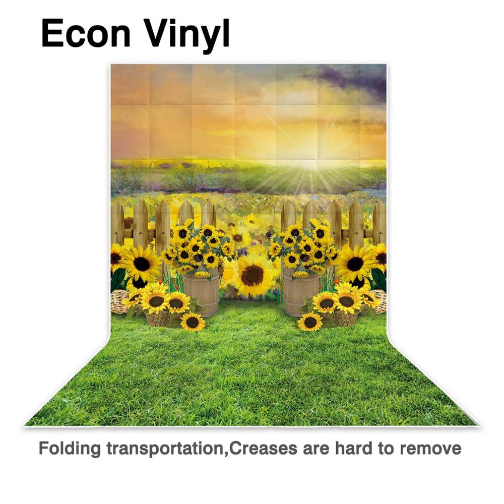 Allenjoy sunflower Photography Backdrop Newborn Child fence Smash cake Baby Shower summer background Photo studio photobooth